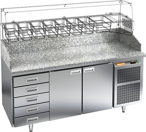 Стол для пиццы HICOLD PZ4-11/GN (без витрины)