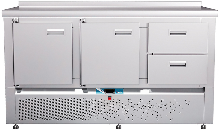 Стол холодильный Abat СХС-70Н-02 (дверь, 2 ящика 1/2, ящик, с бортом)