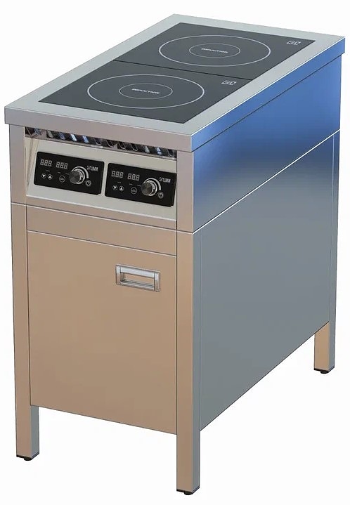 Плита индукционная ЦМИ ПИ-2 (460х850х870 мм) закрытая, распашная дверь