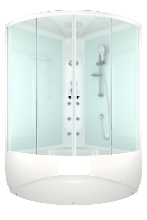 Душевая кабина с гидромассажем и блоком управления Domani-Spa Vitality high DS01V1212HWM10 120х120 см