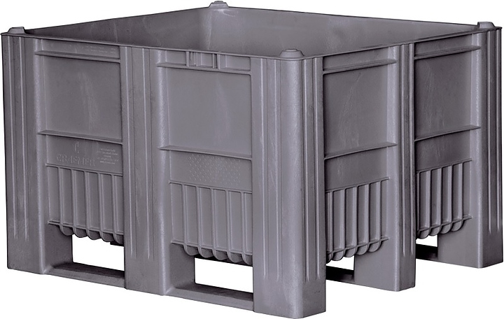 Контейнер ТАРА.РУ С-Box 1210 S (740) 1200х1000х740 мм (сплошной на полозьях) серый