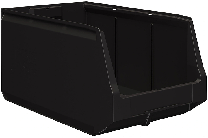 Контейнер iPlast Logic Store LS-5325 N2 500х300х250 мм с отверстиями для перегородок, ЭКО, черный