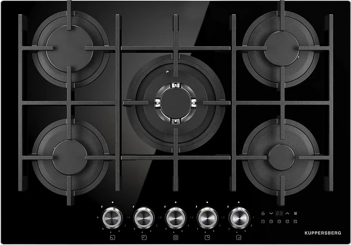 Варочная панель газовая Kuppersberg FG 78 B черное стекло