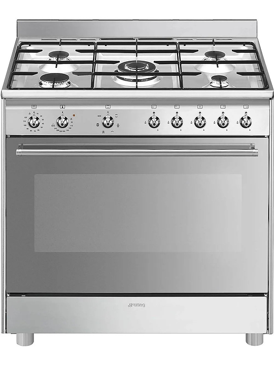 Плита газовая комбинированная SMEG Concerto SX91GM 3.2 Вт 900х600х900 мм нержавеющая сталь