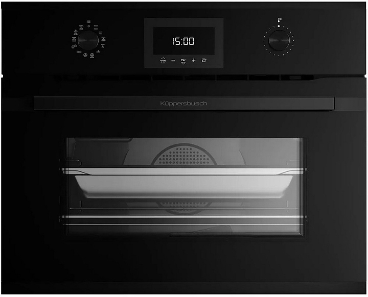 Духовой шкаф с паром Kuppersbusch CBD 6340.0 S3 Silver Chrome 3200 Вт 44 л 595х559х455 мм черный