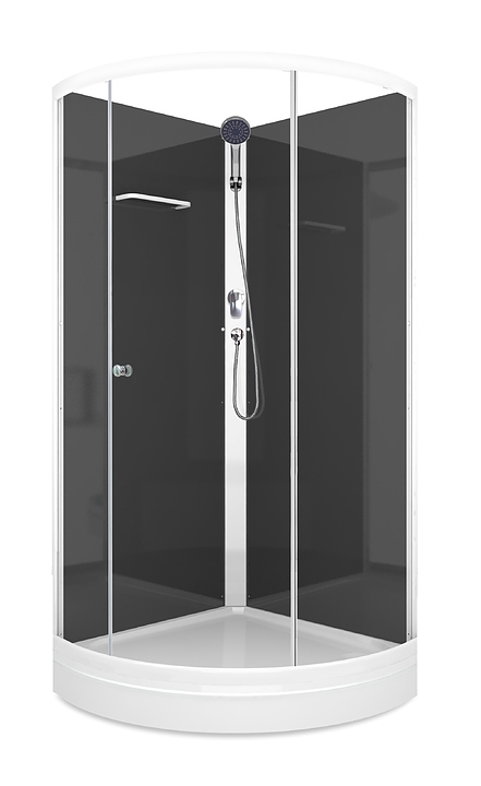 Душевая кабина без крыши Domani-Spa Simple 99 Eco DS01ESm99LBCl00 90х90 см