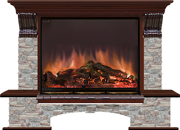 Камин Glenrich Бостон К A33 ГЦ красное дерево
