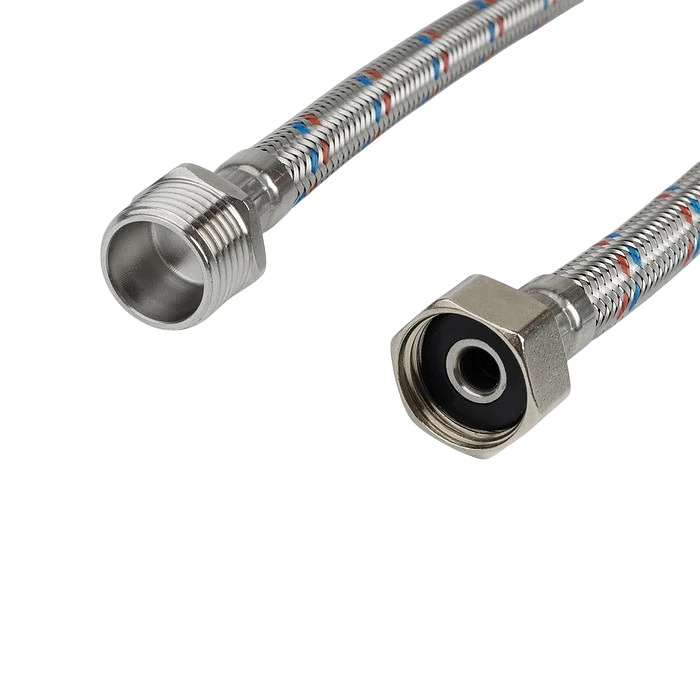 Подводка гибкая IDDIS Optima Home 926BBS08ZP F1/2xM1/2, 0.8 м