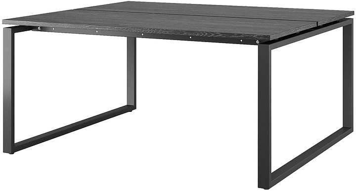 Стол офисный КОБОР O1/2-160/140 black/glazed