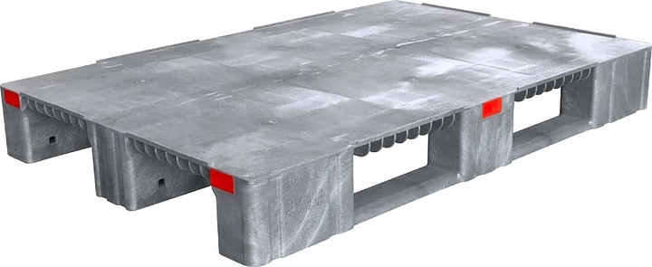 Паллет ТАРА.РУ TR 1208-1-1 ББ R 1200х800х150 мм (сплошной на 3 полозьях) усиленный без борта синий