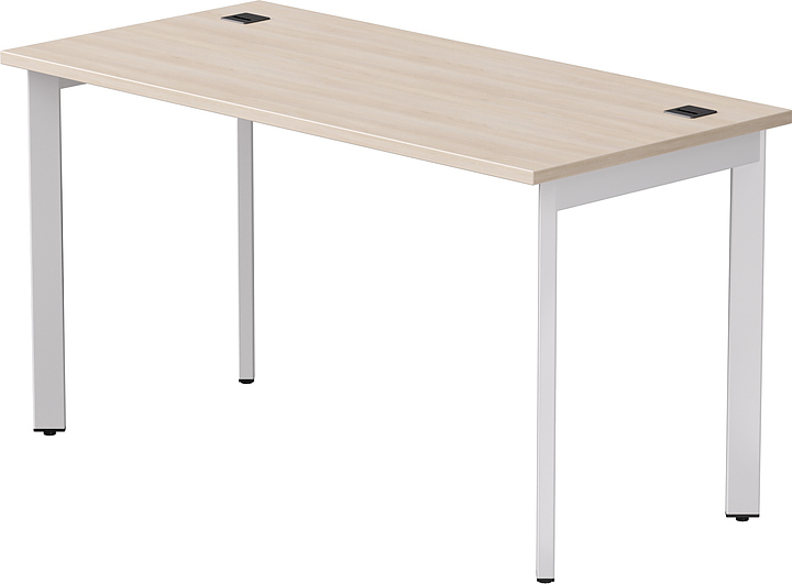 Стол офисный Everprof EVO 1380х670х755 мм (ЛДСП / металл) опоры 45гр, дуб соната / белый