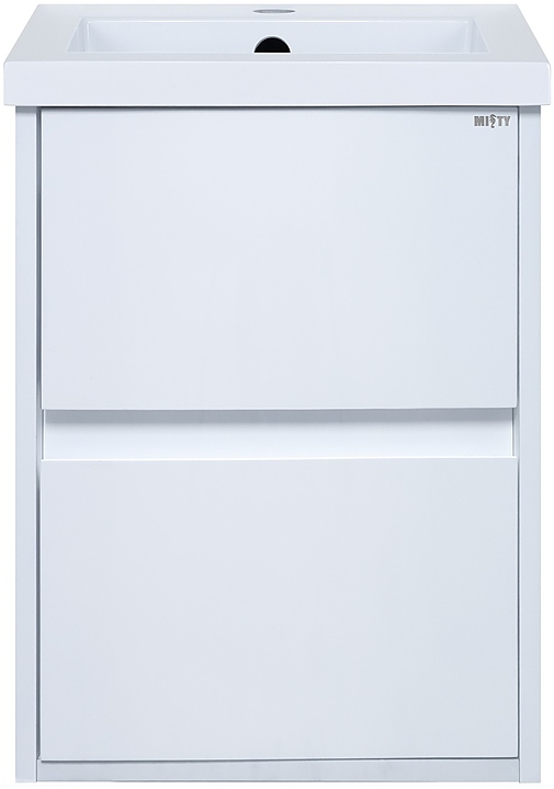 Тумба под раковину Misty Алиса-40 39х50 см, с 2 ящиками, подвесная, белая