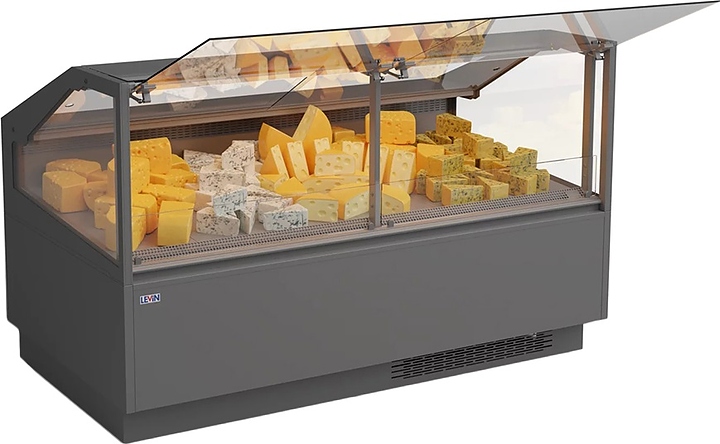 Витрина холодильная Levin DELLA Plug In 250 2500х1110х1180 мм (встроенный агрегат) без боковин