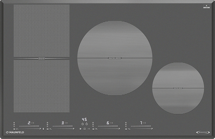 Варочная панель индукционная Maunfeld CVI804SFDGR Inverter графит