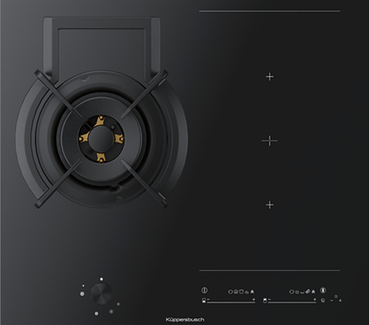 Газовая варочная панель с индукцией Kuppersbusch KIG 6850.0 SR-E5 черный
