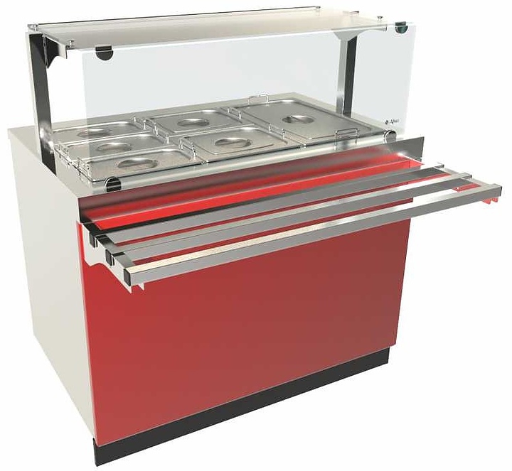 Прилавок-мармит Abat ЭМК-70Е для вторых блюд бордо