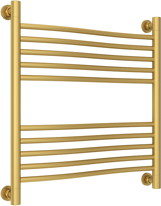 Полотенцесушитель водяной Сунержа Флюид + 60x60 см матовое золото