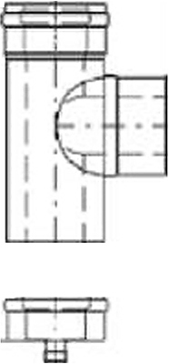 Тройник коаксиального дымохода Karma для камина STYLE D100/150