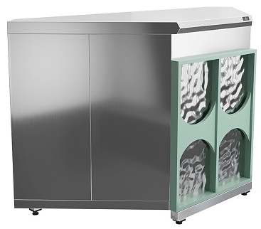 Модуль угловой внутренний Luxstahl УВ-90 Premium Mirror (Зеркало)