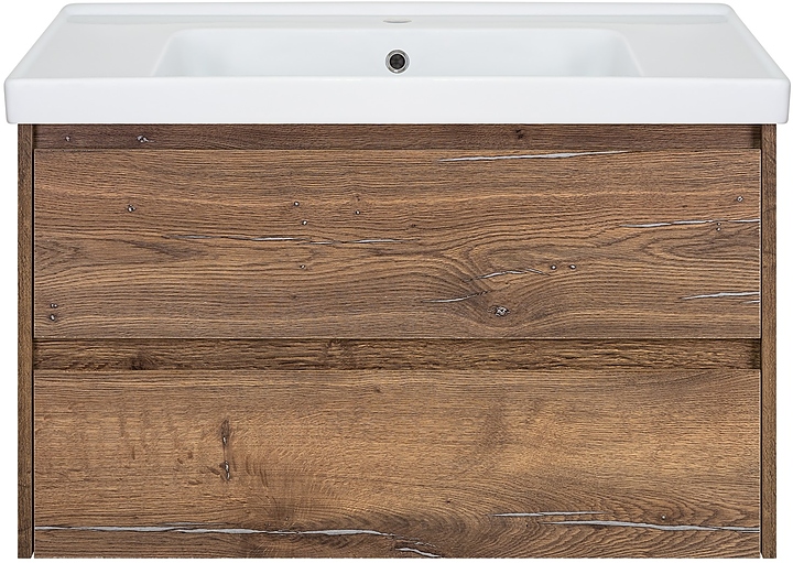 Тумба под раковину Misty Dallas-90 86,5х50 см, с 2 ящиками, подвесная, дуб галифакс