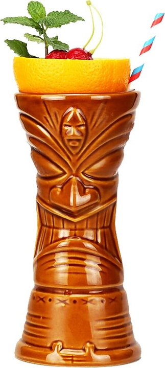 Стакан для коктейлей P.L. Barbossa Tiki TIKI0030 770 мл d=10 см h=20,5 см (керамика) коричневый