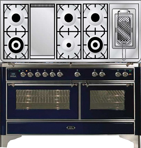 Газовая плита с духовым шкафом ILVE M-150FRD-E3