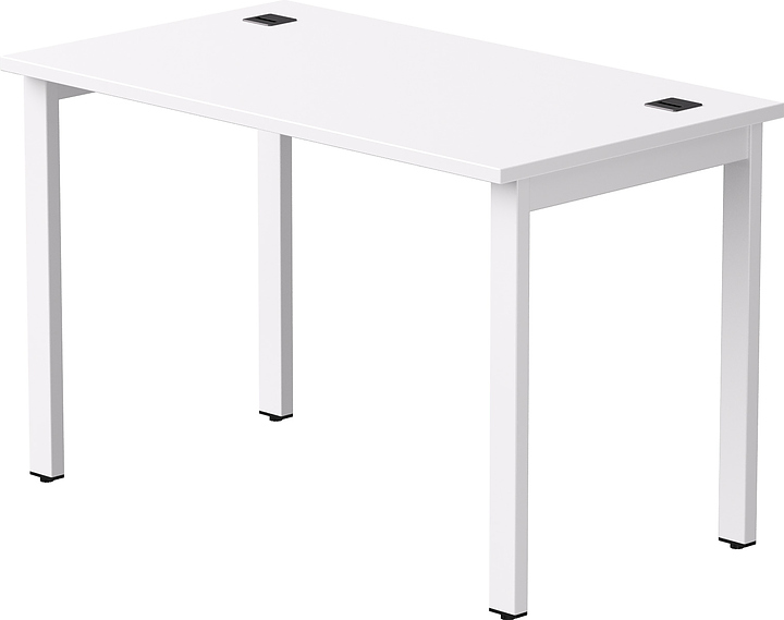 Стол офисный Everprof EVO 1180х670х755 мм (ЛДСП / металл) белый / белый