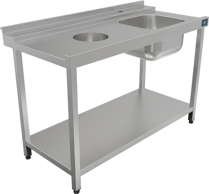 Стол для посудомоечной машины РЕКОМ СПМЦ/4-120/75/85 Л (левое крыло)