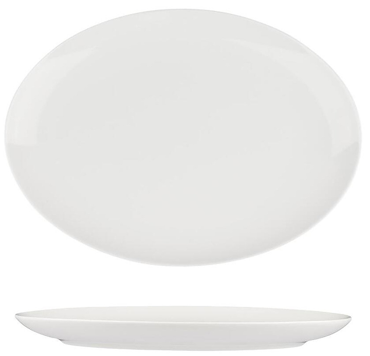 Блюдо овальное Noble Fine Plus 093241A 25.7х18.8 см h 2.2 см, белый