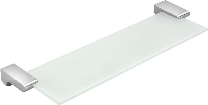 Полка Puff Solinne B-85711 Mirror (силумин / стекло матовое) хром / сатин