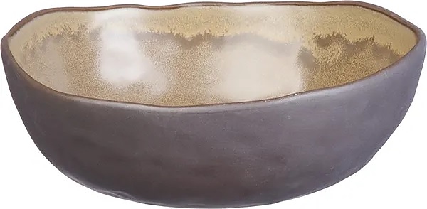 Салатник Kunstwerk Grasp 20732/brown 800 мл d=18 см h=6,5 см (керамика) коричневый