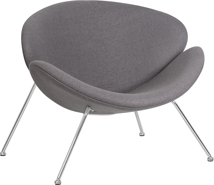 Кресло обеденное DOBRIN 72-LMO EMILY (серое, хром)