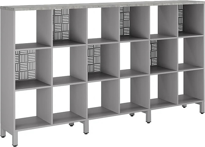 Стеллажная система КОБОР SQ-3Х6 aluminum/chicago