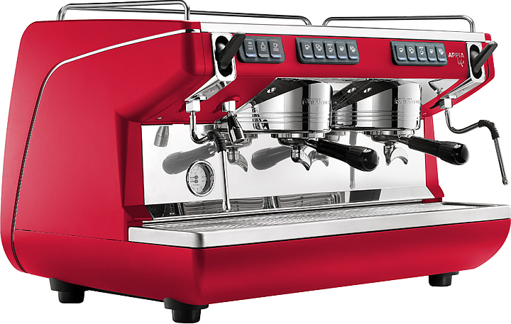 Кофемашина Nuova Simonelli Appia Life 2Gr V красная, высокие группы, экономайзер, автомат