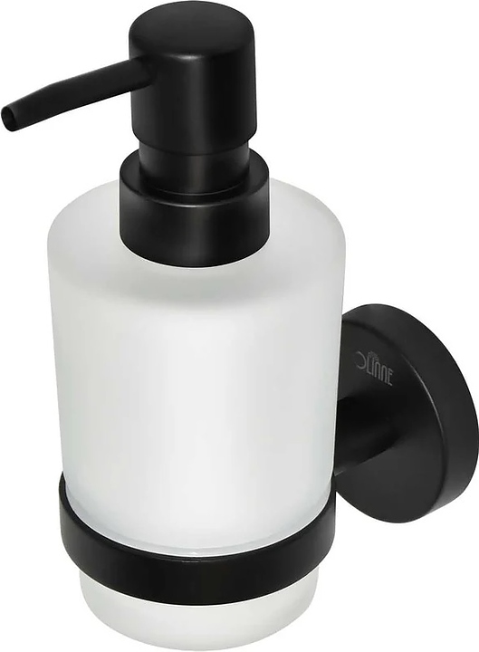 Дозатор жидкого мыла Puff Solinne 2516.134 Вальс 350 мл (сталь / стекло матовое) черный / сатин