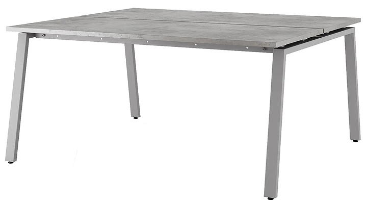 Стол офисный КОБОР A/2-120/140 aluminum/chicago