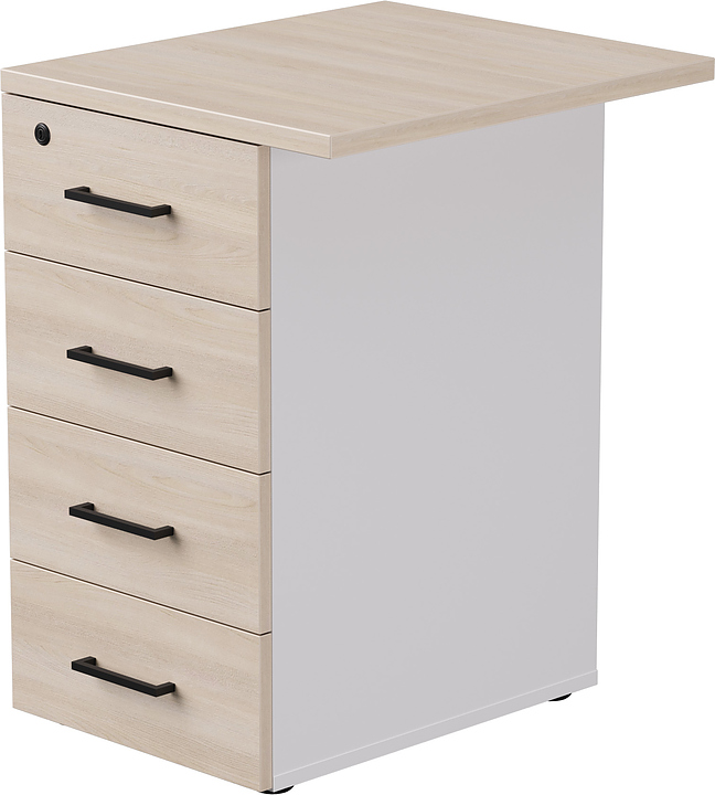 Тумба приставная Everprof EVO 51х60х75,5 см белая, дуб Соната