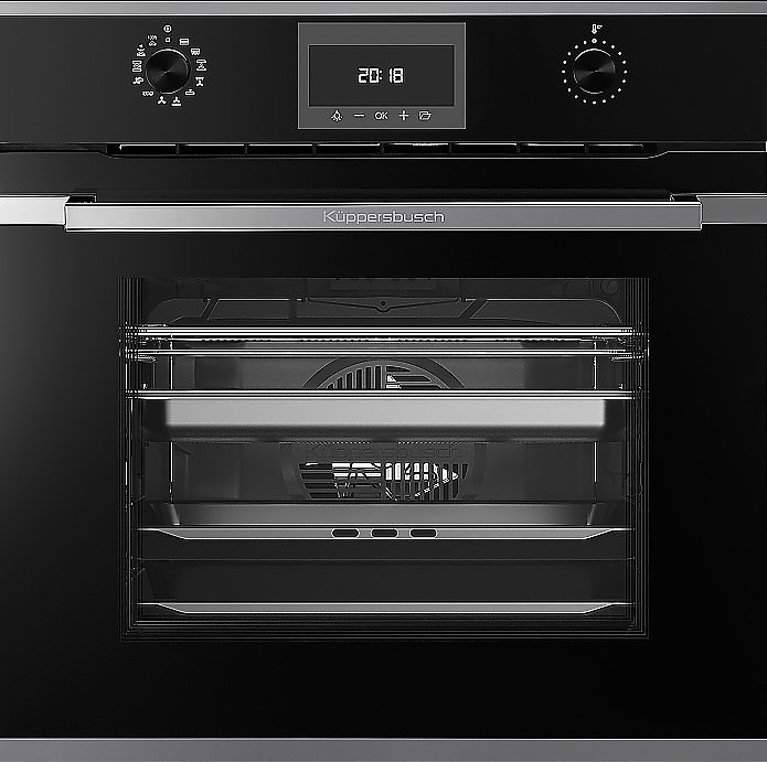 Духовой шкаф с паром Kuppersbusch BD 6340.0 S6 Black Steel 3600 Вт 70 л 595х559х595 мм черный