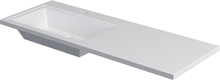 Раковина Stella Polar Мадлен 140 140х49 см, левая, мрамор