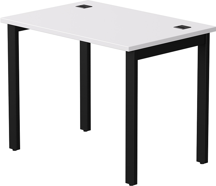 Стол офисный Everprof EVO 980х670х755 мм (ЛДСП / металл) белый / черный