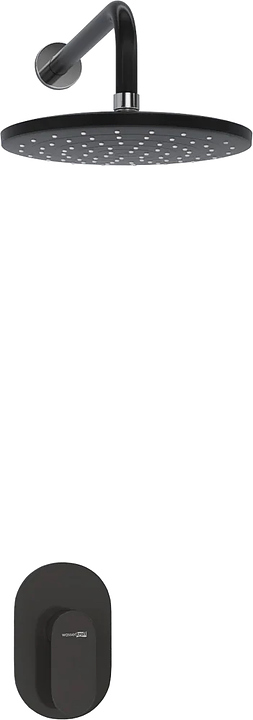 Комплект душевой встраиваемый Wasserkraft A12777 черный soft-touch
