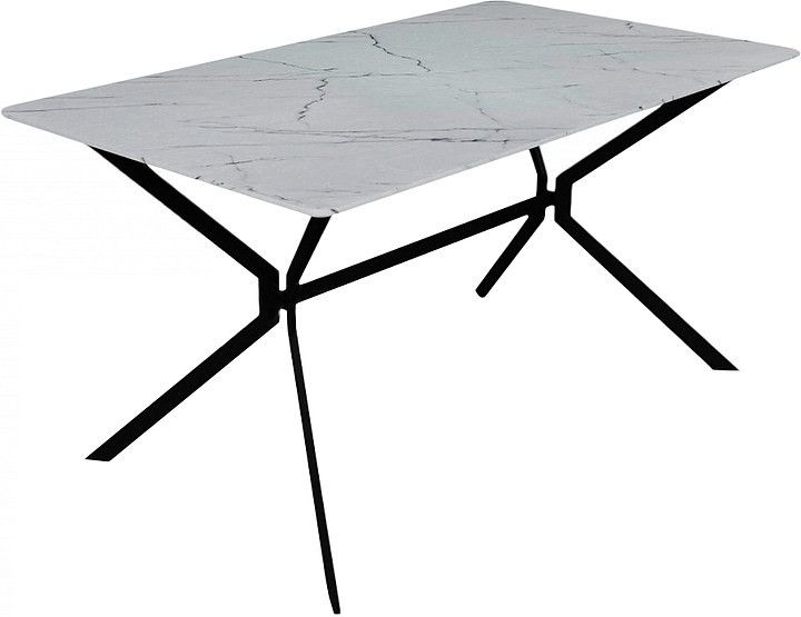 Стол обеденный Hesby Evoke Enigma светло-серый / черный
