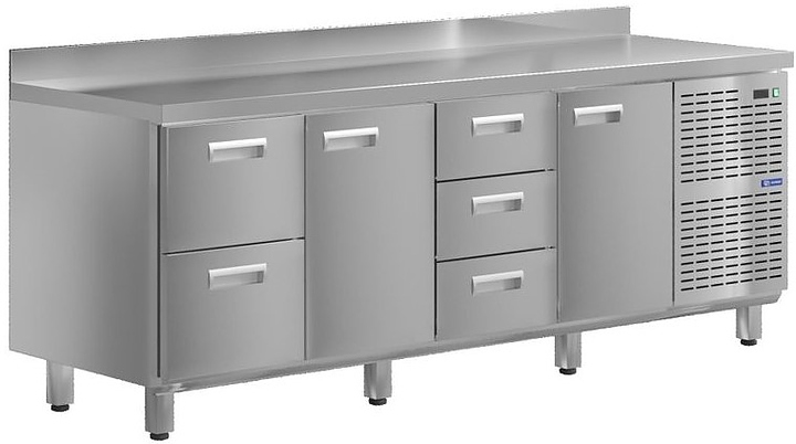 Стол холодильный KAYMAN КСХ-2131/70 (2 двери, 5 ящиков)