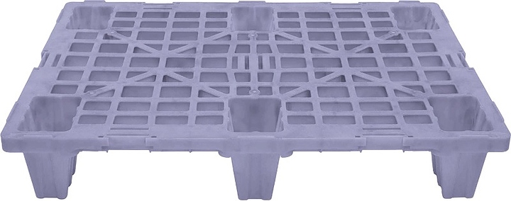 Паллет ТАРА.РУ IR 680 800х600х140 мм (перфорированный на 6 ножках) серый