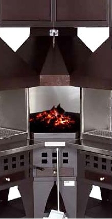 Жаровня на углях угловая с вытяжкой PEVA Corner unit