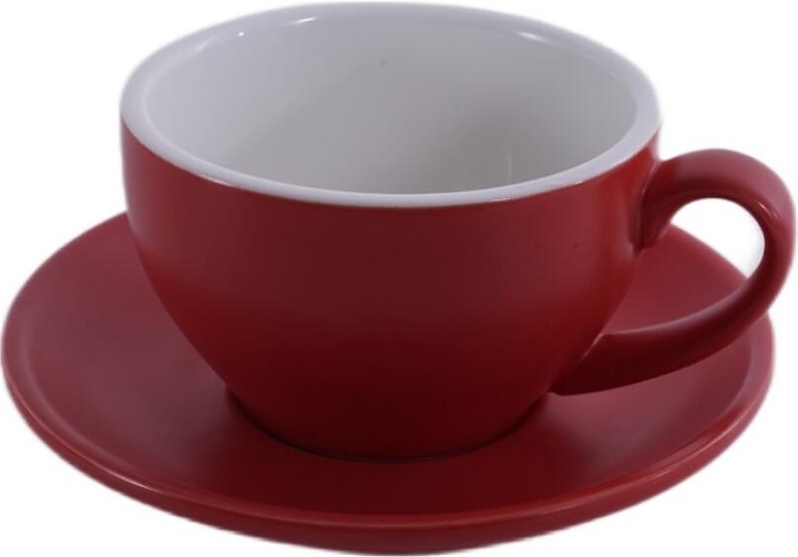 Чайная пара P.L. Barbossa Barista S0120-200-matte red 250 мл (фарфор) красная матовая