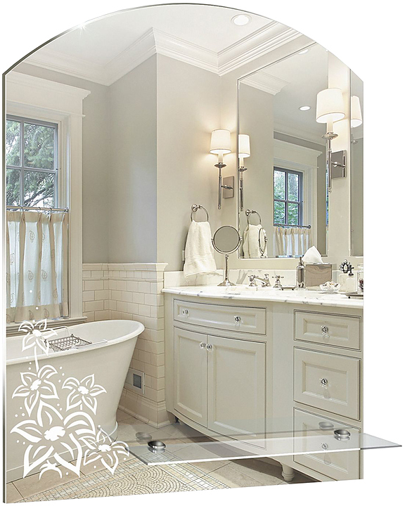 Зеркало Mixline Анис 53,5х67 см с полкой