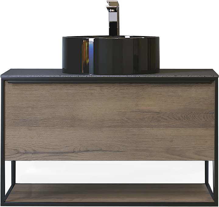 Тумба под раковину Jorno Steal 90 Ste.01.90/P/Da