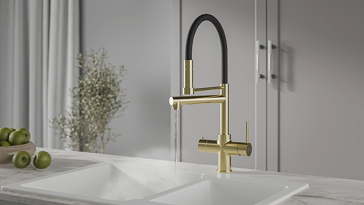 Система мгновенного кипячения воды 4 в 1 ArtisanTech Aquahot Rome LG, светлое золото