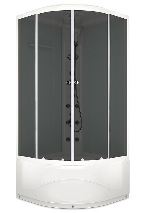 Душевая кабина с гидромассажем и блоком управления Domani-Spa Delight 110 high DS01D110HWT10 100х100 см